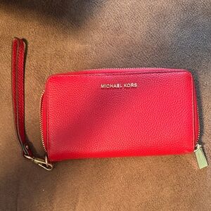Michael Kors Vibrant Red Wristlet